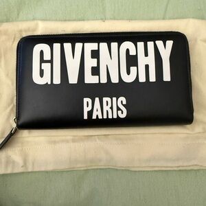 Givenchy leather zip around wallet